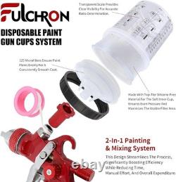 HVLP Spray Gun With 1.4/1.7/2.0/2.5/3.0mm 5 Nozzles, Air Spray Paint Gun With10