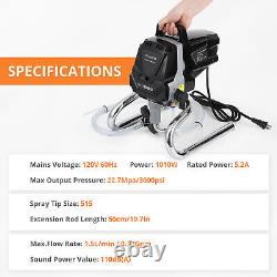 High Efficiency Stand Airless HVLP Paint Sprayer with Extension Rod Piston Pump