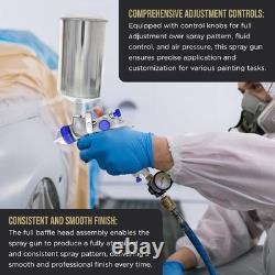 High-Performance Paint Gun for Primer and Basecoat with Stainless Steel Finish