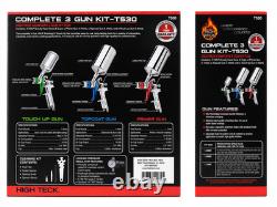 High Teck T530 Performance Series Complete 3-Gun HVLP Paint and Touch up