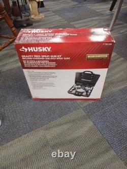 Husky Spray Gun Kit HVLP Gravity Feed Paint Sprayer Set 600cc 120cc Cups
