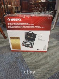 Husky Spray Gun Kit HVLP Gravity Feed Paint Sprayer Set 600cc 120cc Cups