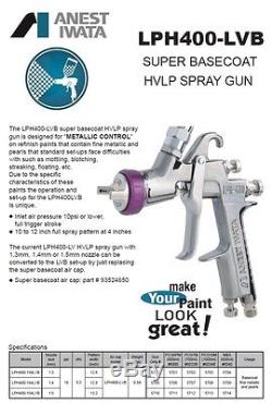 Iwata LPH400 LVB Spray Gun 1.3mm 1.4mm LVLP HVLP BRAND NEW
