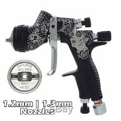 Limited Edition DeVilbiss GTi ProLite Black HV30 Air Cap Spray Gun 1.2/1.3mm Tip