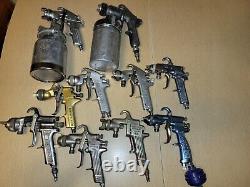 Lot Of 10 HVLP Spray Guns. Binks Devilbiss And Sicmo