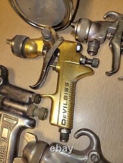 Lot Of 10 HVLP Spray Guns. Binks Devilbiss And Sicmo