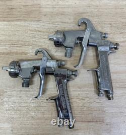 Lot Of 2 Anest Iwata LPH-200-LV6 HVLP PRESSURE Feed Spray Paint Gun 200LV 2.0 F