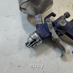 Lot Of 5 HVLP Spray Guns 2 Stands AirAce SGGH90 ATD Tools With 4 Metal Canister
