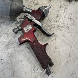 Lot Of 5 HVLP Spray Guns 2 Stands AirAce SGGH90 ATD Tools With 4 Metal Canister