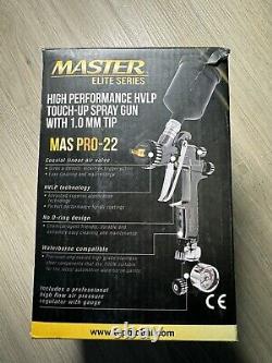 Master Elite HVLP Touch Up Spray Gun, 1.0 mm Tip, Air Pressure Regulator, Detail