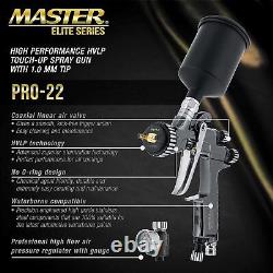 Master Elite High-Performance PRO-22 Series HVLP Touch Up Spray Gun with 1