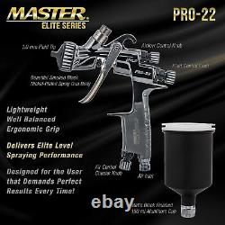 Master Elite High-Performance PRO-22 Series HVLP Touch Up Spray Gun with 1