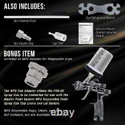 Master Elite High-Performance PRO-22 Series HVLP Touch Up Spray Gun with 1