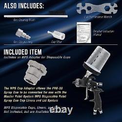 Master Elite High Performance PRO-33 Series HVLP Spray Gun with 2.5mm Tip a
