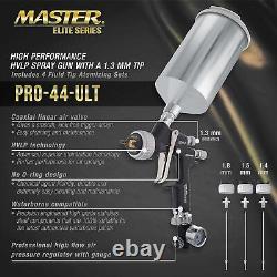 Master Elite High Performance PRO-44 Series HVLP Spray Gun Ultimate Kit, New
