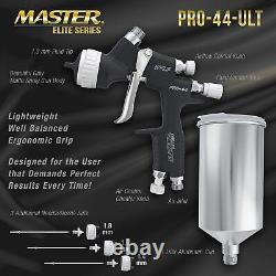 Master Elite High Performance PRO-44 Series HVLP Spray Gun Ultimate Kit, New
