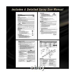 Master Performance PRO-88 Series HVLP Spray Gun Ultimate Kit with 3 Flu