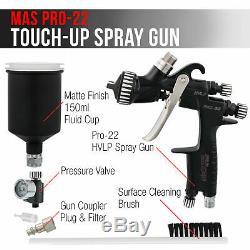 Master Pro 22 HVLP Touch Up Spray Gun, 1.0mm Tip, Air Pressure Regulator, Detail