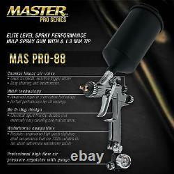 Master Pro 88 HVLP Touch Up Spray Gun, 1.3mm Tip, Air Pressure Regulator, Detail