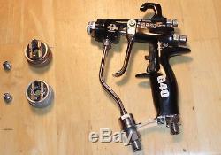 New Graco 24C855 HVLP G40 Air Assisted Spray Gun with used tips & new cap fan