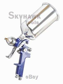 New HVLP 1.4mm & 1.7 mm Gravity SPRAY GUN Auto Paint with Regulator Alum Cup