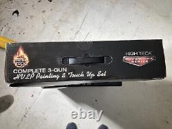 New High Teck HVLP Painting & Touch Up Set 3 Gun T530 Performance Spray Auto
