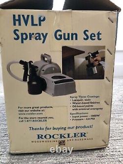 New Rockler HVLP Finishing Spray Gun Set HLVP-1000 w Extra HVLP Cup