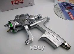 New Silver Jet 5000 HVLP WITH CUP Paint Spray Gun Gravity 1.3mm