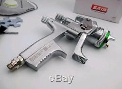New Silver Jet 5000 HVLP WITH CUP Paint Spray Gun Gravity 1.3mm