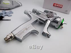 New in box Silver 5000 HVLP WITH CUP Paint Spray Gun Gravity 1.3mm 1set