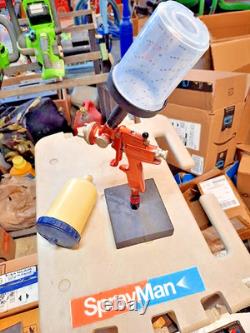 Optima 800 HVLP 8 Gravity Paint Spray Gun with Poly Cup and 3M PPS Midi Cup