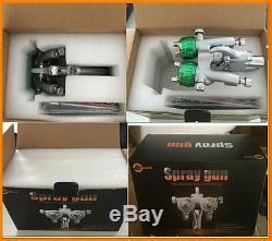Paint Spray Air Gun SAT1189 Hvlp Feed Gravity Kit Sprayer Auto Pressure Gauge 1