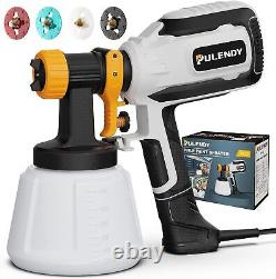 Paint Sprayer 700W HVLP Spray Gun with Cleaning & Blowing Joints 4 Nozzle Sizes