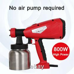 Paint Sprayer Spray Gun Airless HVLP Electric 800W Car Spraygun Fence Wall Floor