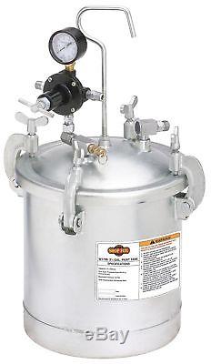 Paint Tank 2-1/4 Gallon Spray Gun Pressure Pot HVLP Safety Valve Casting Resin