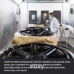 Precision Spray Gun for Automotive Paint with Customizable Air Pressure Control