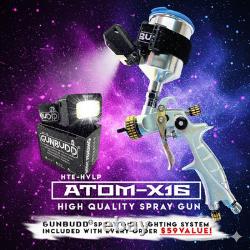 Professional ATOM Mini X16 HVLP Spray Gun With Free GunBudd Ultra Light System