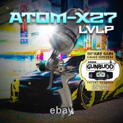 Professional ATOM X27 HVLP Spray Gun Auto Paint Tool + GunBudd