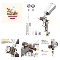 Professional HVLP Air Spray Gun 1000ml Capacity with Stainless Steel Nozzles