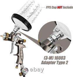 Professional HVLP Air Spray Gun 1000ml Capacity with Stainless Steel Nozzles