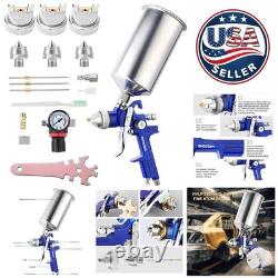Professional HVLP Gravity Feed Spray Gun Set with Multiple Nozzles for Precision
