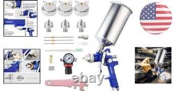 Professional HVLP Gravity Feed Spray Gun Set with Multiple Nozzles for Precision