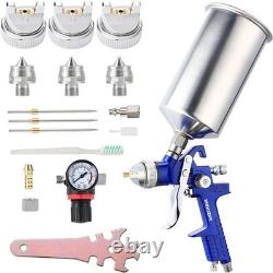 Professional HVLP Gravity Feed Spray Gun Set with Multiple Nozzles for Precision
