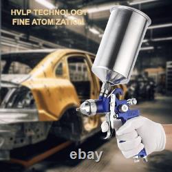 Professional HVLP Gravity Feed Spray Gun Set with Multiple Nozzles for Precision