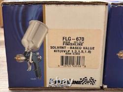 Professional HVLP Spray Gun Kit DeVilbiss FinishLine FLG4 High-Flow for Auto