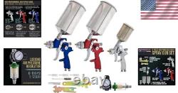 Professional-Quality 3-Piece HVLP Spray Gun Set for Flawless Automotive Finishes