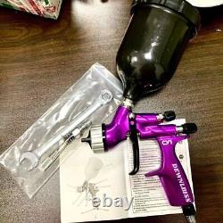 Purple CV1 HVLP Spray Gun 1.3mm Nozzle 600ML Car Paint Tool Pistol for Devilbiss