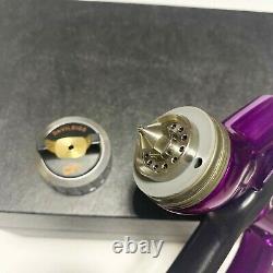 Purple CV1 HVLP Spray Gun 1.3mm Nozzle 600ML Car Paint Tool Pistol for Devilbiss