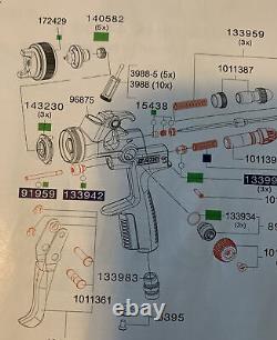 SATA JET 1500B HVLP/RP (1) MAINTENANCE KIT PART #1047150 With 3 Additional Items