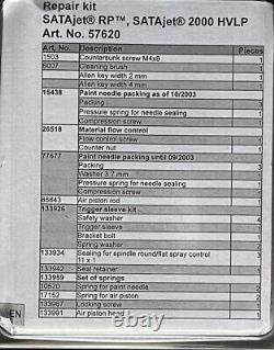 SATA JET 2000B HVLP/RP REBUILD KIT BRAND NEW With Many Additional Items